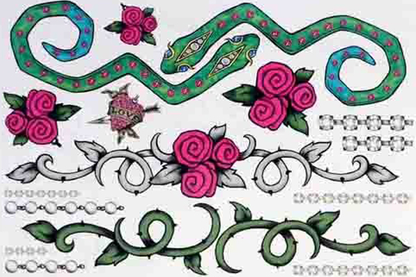 rose vine tattoos. thorny vine tattoos,items