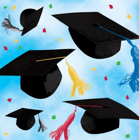 Graduation Temporary Tattoos Offered in Black Blue Green or Red