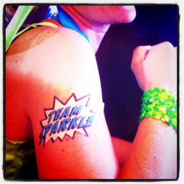 Team Sparkle temporary tattoo